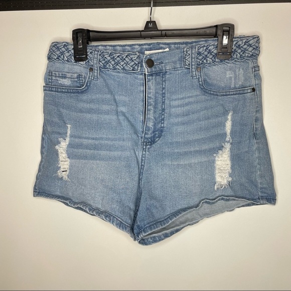 Harper Heritage Jean shorts Size 30 Denim High Waist Destructed - Picture 3 of 7